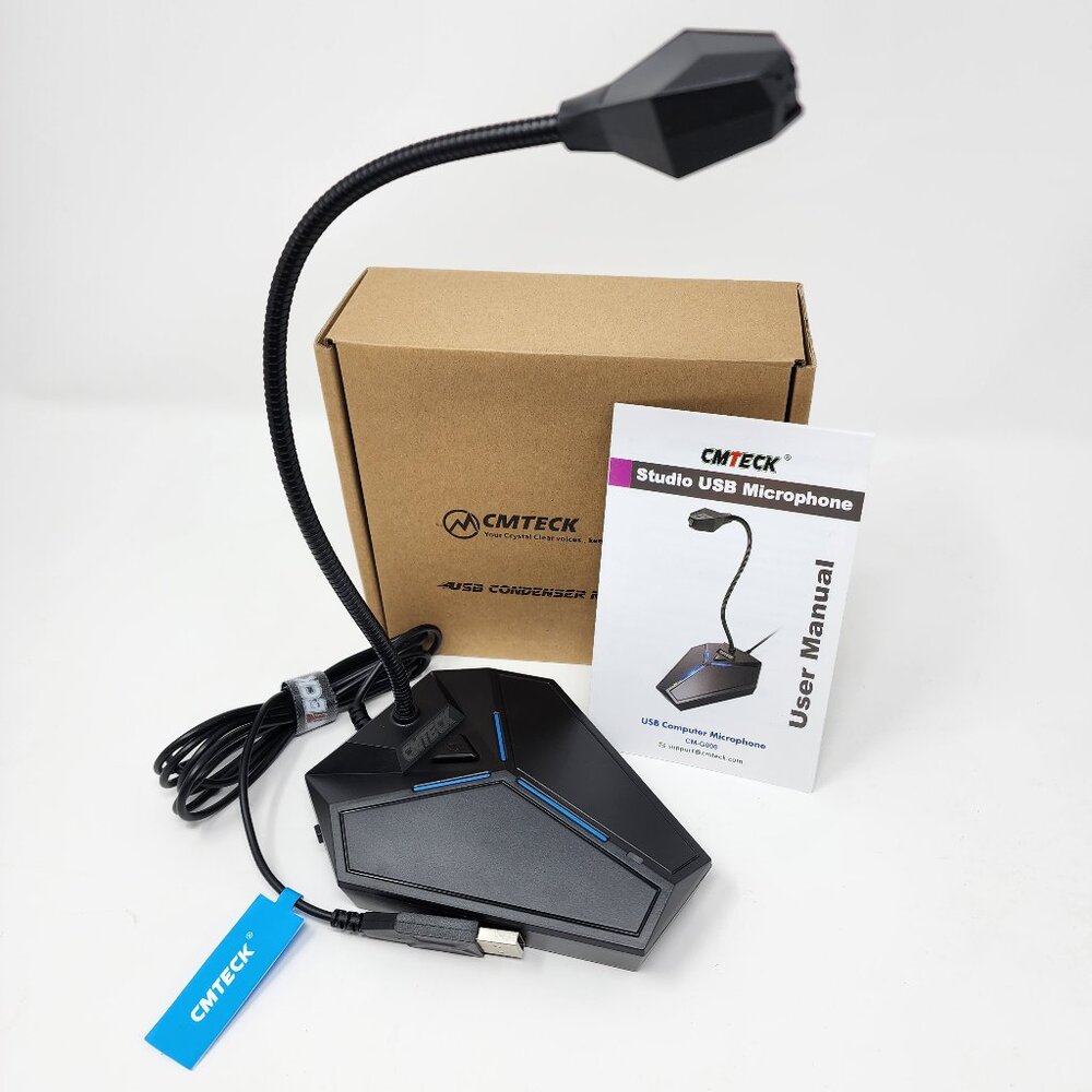 New Open Box CMTECK CM-G006 USB Computer Condenser Conference Microphone Black
